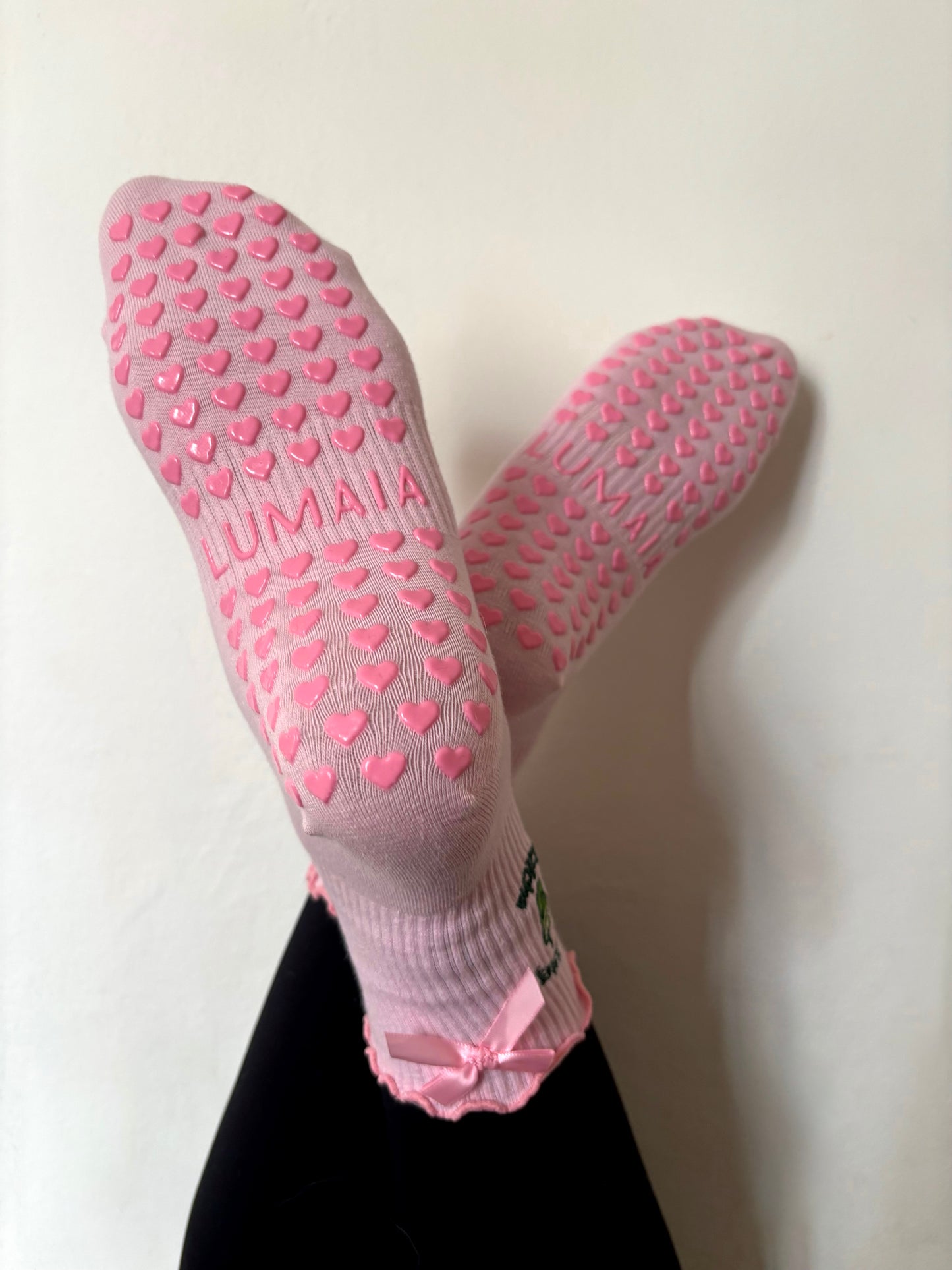 Chaussettes antidérapantes – "Alo, Pilates, Matcha"